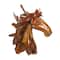 Brown Teak Wood Natural Horse Sculpture 33" x 31" x 13"